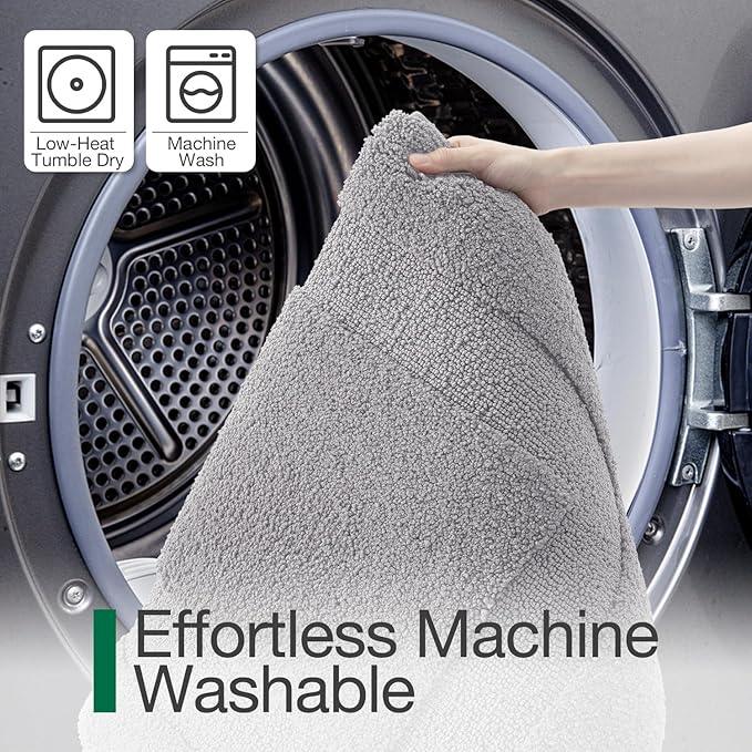 LUMI Ultra Soft Bathroom Rugs Non Slip with Rubber Backing, Absorbent Washable Bath Mat Quick Dry, Upgraded Premium Microfiber Plush Carpet for Bathtub and Shower Floor, Grey, 24x36 - ModernBath