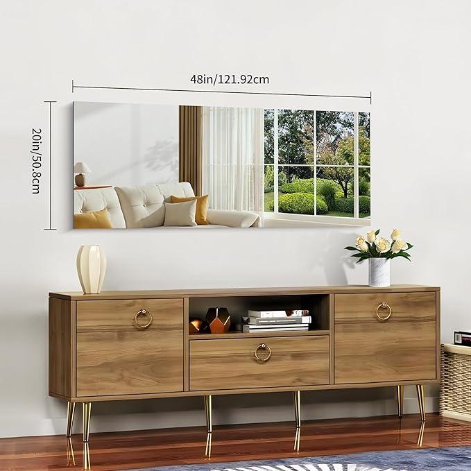 CILIBER Frameless Mirror, 20x48 Inch Bathroom Mirrors for Wall, Rectangle Bathroom Vanity Mirrors with Polished Edge, Hangs Horizontally or Vertically for Bathroom, Bedroom and Living Room - ModernBath