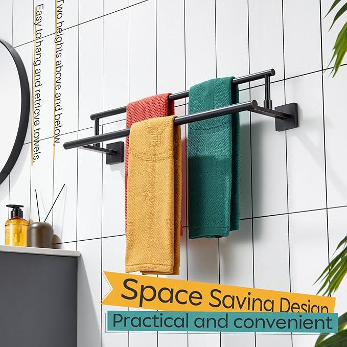 KOKOSIRI Towel Bars 20-Inch Bathroom Towel Holder Oil Rubbed Bronze Bath Towel Rails Kitchen Racks for Cabinet Stainless Steel B5009ORB-L20 - ModernBath