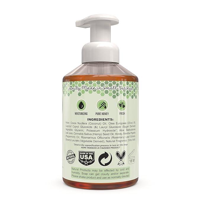 Beessential All Natural Foaming Hand Soap, Peppermint Essential Oils, Made with Moisturizing Aloe & Honey - Made in the USA, 16 oz - ModernBath