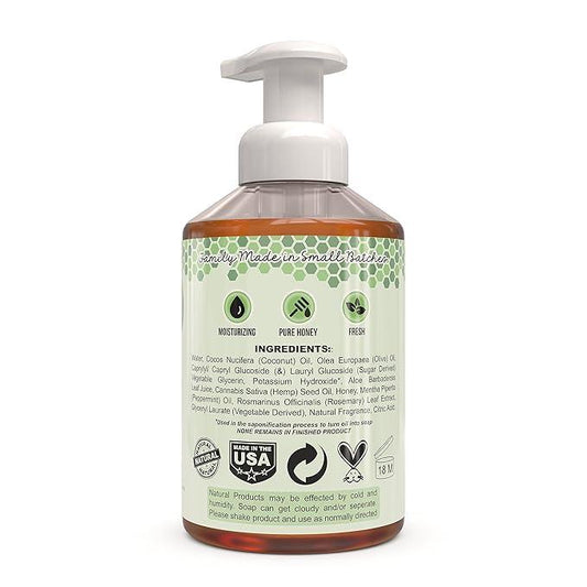 Beessential All Natural Foaming Hand Soap, Peppermint Essential Oils, Made with Moisturizing Aloe & Honey - Made in the USA, 16 oz - ModernBath
