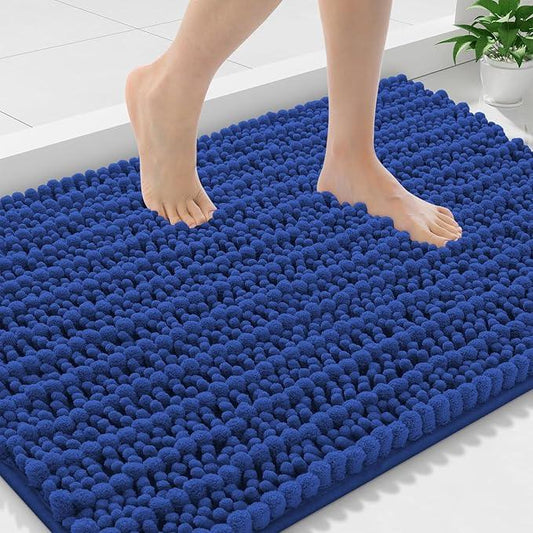 Smiry Bathroom Rugs Mat 36x24, Extra Soft Absorbent Chenille Bath Rugs, Non Slip Rubber Backing Machine Washable Quick Dry Bath Mats for Bathroom Floor, Tub, Shower, Home Decor Accessories, Royal Blue - ModernBath