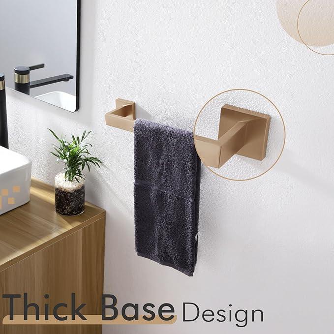 KOKOSIRI 16-Inch Towel Bar for Bathroom Wall Kitchen Towels Holder Wall Mount SUS304 Stainless Steel Towel Rack, Champagne Bronze B4003CPG-L16 - ModernBath