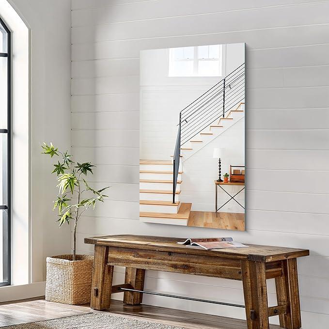 KOCUUY Frameless Mirror, 24"x40" Bathroom Mirror for Over Sink, Large Rectangle Mirror for Wall, Upgraded Shatterproof, Unframed Vanity Mirror for Bathroom, Bedroom, Living Room, Entryway - ModernBath