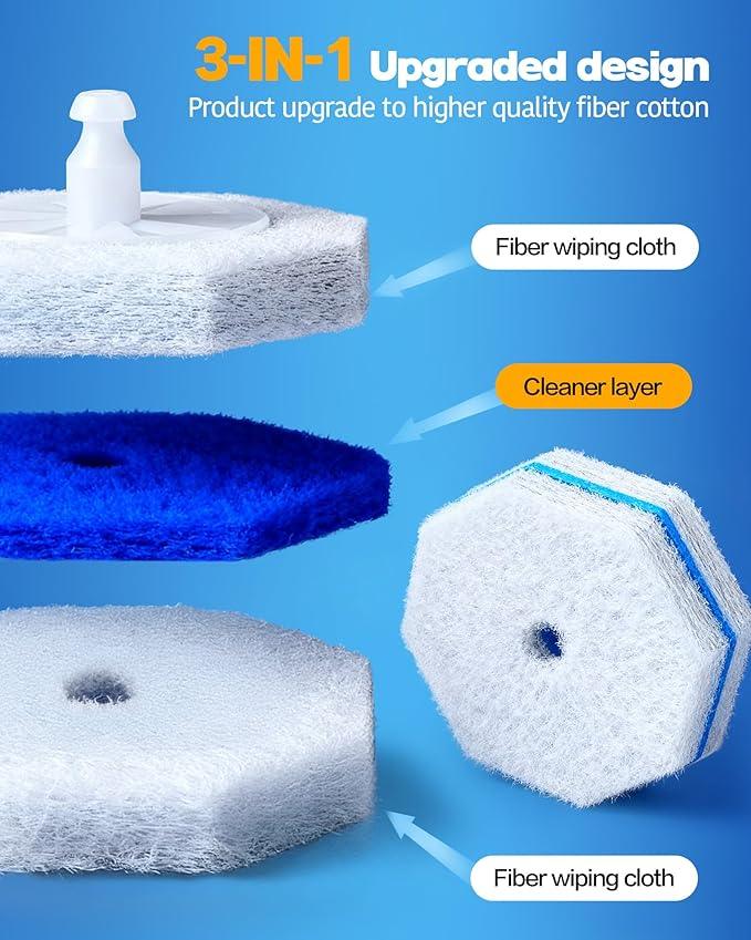 60 Pack Toilet Wand Refills Compatible with Clorox Toilet Brushes, Instant Foam Cleaning, Secure Lock No Slipping, Odor Neutralizing, Easy Snap-On Design - ModernBath