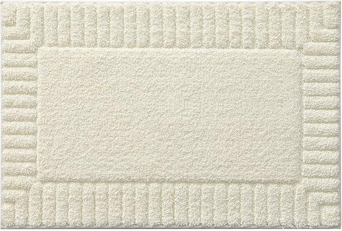 LUMI Bathroom Rugs Non Slip with Rubber Backing, Extra Soft Plush Microfiber Bath Rug Absorbent, Machine Washable Bath Mat Quick Dry for Tub, Shower, Ivory White, 16"x24" - ModernBath