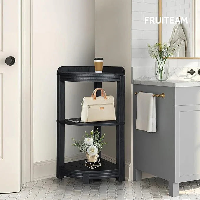 FRUITEAM Corner Shower Shelves for Bathroom, HDPE Waterproof Shower Shelf for Inside Shower, 3-Tier Free-Standing Shower Organizer, Space Saving Corner Storage for Toiletries, Bath Accessories - ModernBath