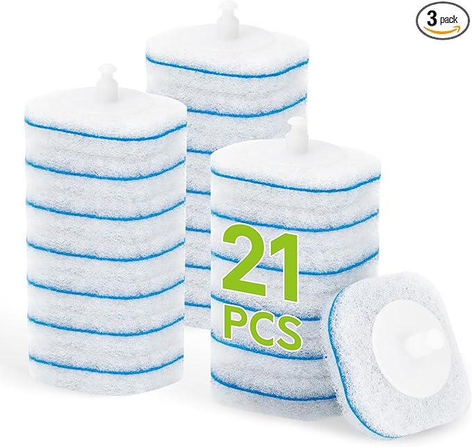 IVYROLL Toilet Bowl Cleaner Wand Refills Compatible with CLOROX, 21 Count Disposable Toilet Brush Refills, Replacement Heads for Toilet Cleaning System - ModernBath