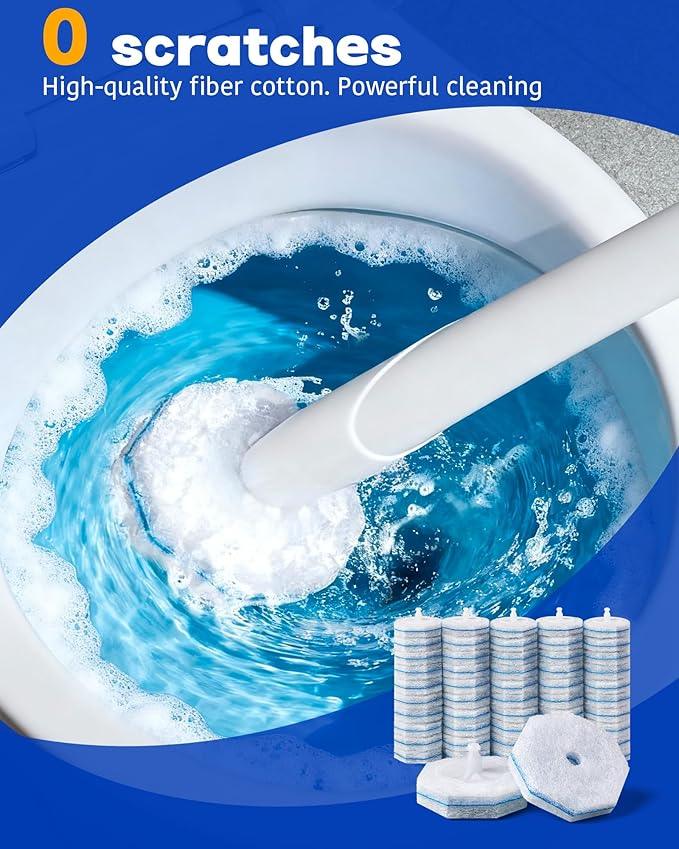 50 Pack Toilet Wand Refills Compatible with Clorox, Instant Foam Cleaning, Secure Lock No Slipping, Odor Neutralizing, Easy Snap-On Design - ModernBath