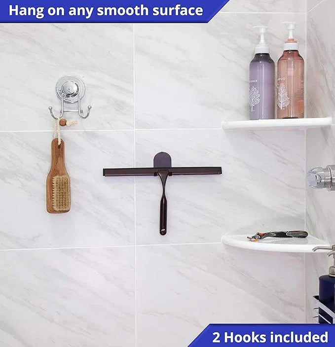 HOME SO 12” Shower Squeegee in Bronze Finish; Effective Rubber Blade Squeegee for Windows, Glass Shower Doors, Car Windshield, Mirrors, Tile Walls, Kitchen Surfaces and More - ModernBath