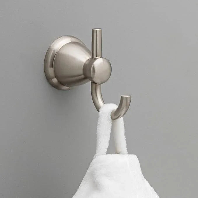 Franklin Brass Kinla 5-Piece Bathroom Set Satin Nickel 18" and 24" Towel Bar Racks, Toilet Paper Holder, Ring, Hook KIN5PC-SN - ModernBath