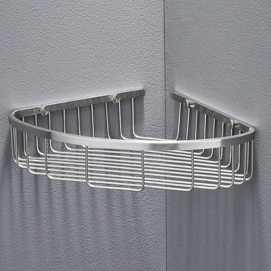 Segistan Bathroom Corner Shower Caddy Organizer, Corner-Hollow Design, SUS304 Stainless Steel Heavy Duty Rust-Proof Bathroom Shelf Organizer Holder, Wall Mounted Storage Rack, Brushed Nickel - ModernBath