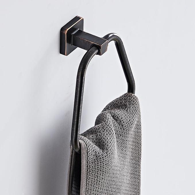 Oil Rubbed Bronze Towel Ring for Bathroom, Kitchen Bath Towel Holder Hangers Wall Mount Heavy Duty Stainless Steel - ModernBath