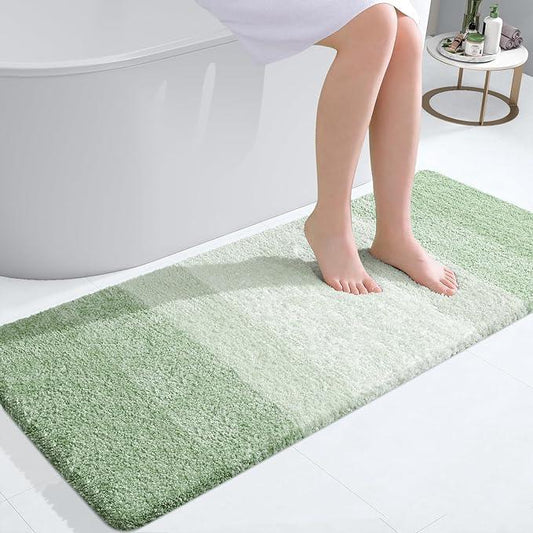 OLANLY Bathroom Runner Rugs 47x20, Extra Soft Absorbent Microfiber Bath Rugs, Rubber Backing, Quick Dry, Washable Bath Mats for Bathroom Floor, Tub and Shower, Home Decor Accessories, Sage Green - ModernBath
