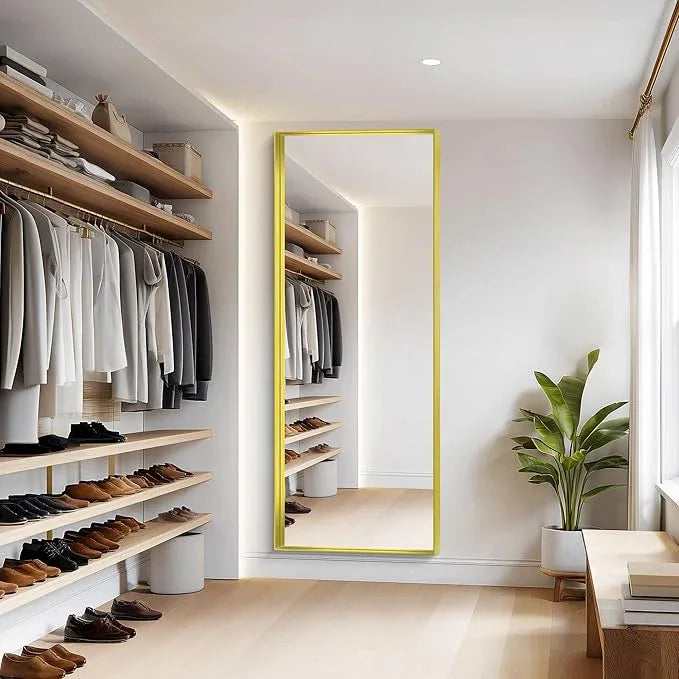 NIMURY Gold Bathroom Mirror, 72x30 Inch Rectangular Framed Mirror, Large Wall Mounted Bathroom Vanity Mirror Over Sink for Bedroom,Restroom, Living Room, Hangs Vertically or Horizontally - ModernBath