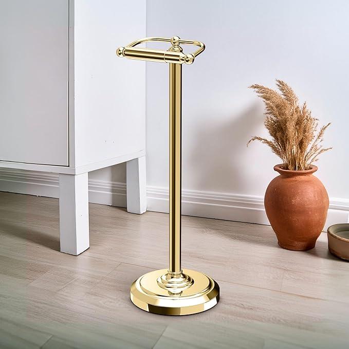 Home Accents Brass Toilet Tissue Holder, 22" H - ModernBath
