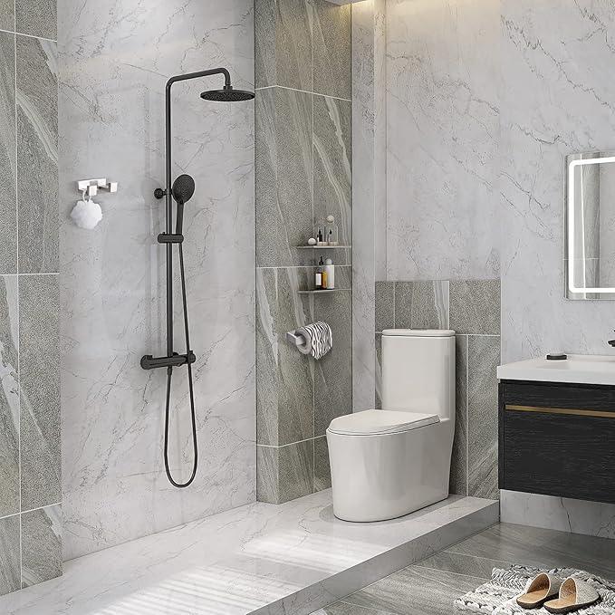 TNOMS Brushed Bathroom Hardware Accessories Set 4 Pieces Brushed Nickel Towel Bar Set, 23.6 Inch Towel Rack Set SUS304 Stainless Steel Bathroom Set,Wall Mounted - ModernBath