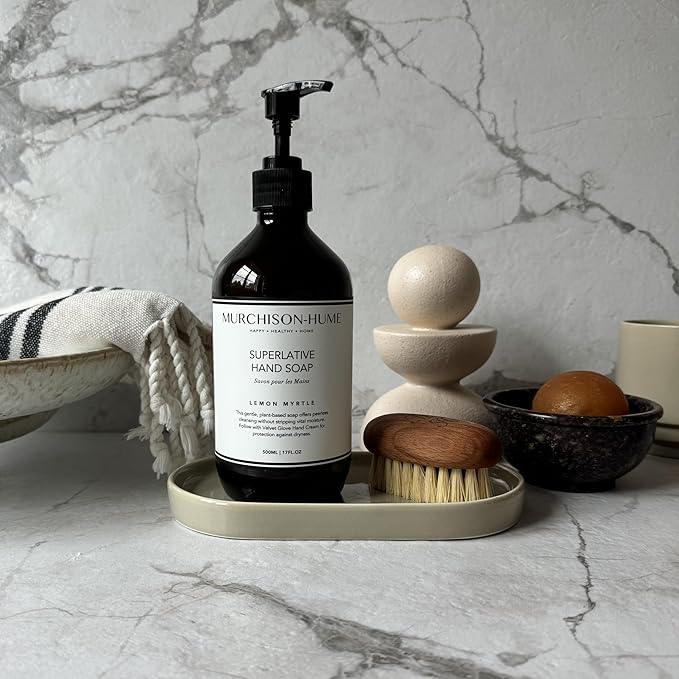 Murchison-Hume Luxury Vegan Hand Soap with Pump Dispenser, Moisturizing Hand Wash, SLS, Paraben & Cruelty-Free, 17oz (Lemon Myrtle) - ModernBath