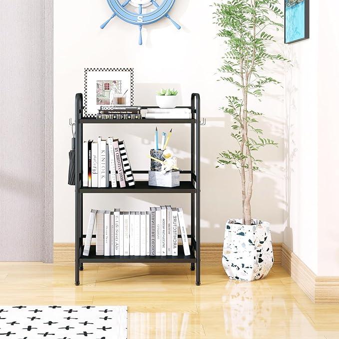 HDANI Storage Shelves, 3-Tier Metal Storage Rack with Shelf,Shelf Organizer,Garage Standing Shelving Unit for Laundry,Bathroom,Kitchen,Pantry, Closet,23.6''W X 13.8''D X 36.2 H'',Black - ModernBath