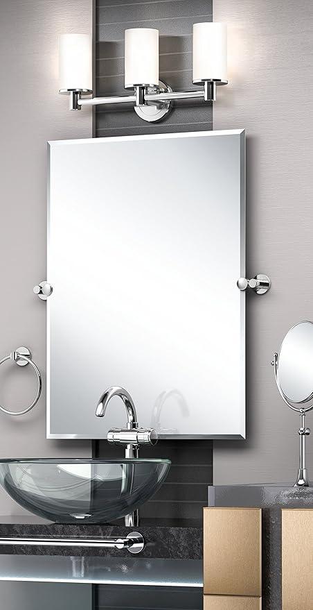 Gatco 4686 Channel Glass Shelf, Chrome/Wall Mounted 20.13" X 5.25" Tempered/Floating Rectangle Glass Shelf for Bathroom - ModernBath