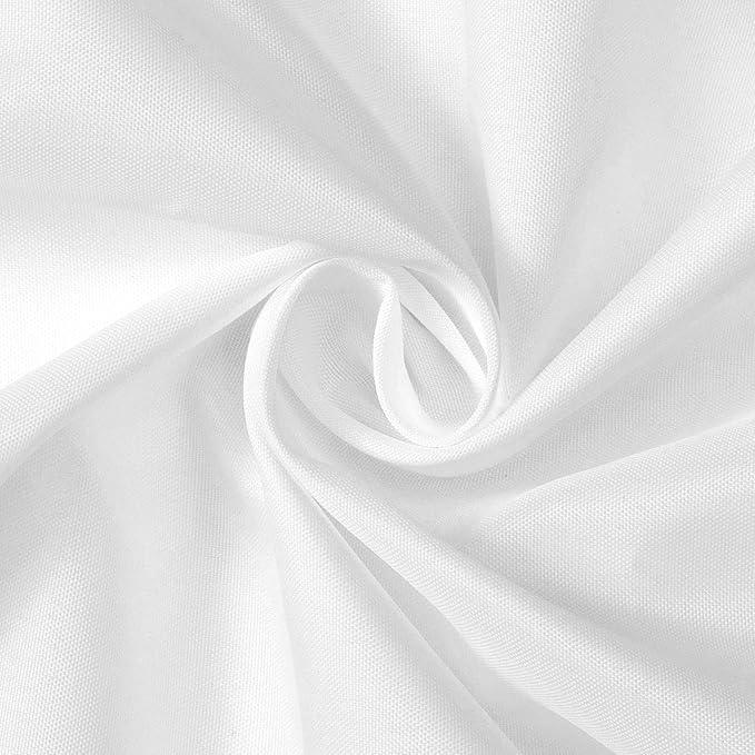 N&Y HOME Small Stall Shower Curtain Liner Fabric 32" W x 72" L inch Narrow Size, Hotel Quality, Washable, Water Repellent, White Bathroom Curtains with Grommets, 32x72 - ModernBath