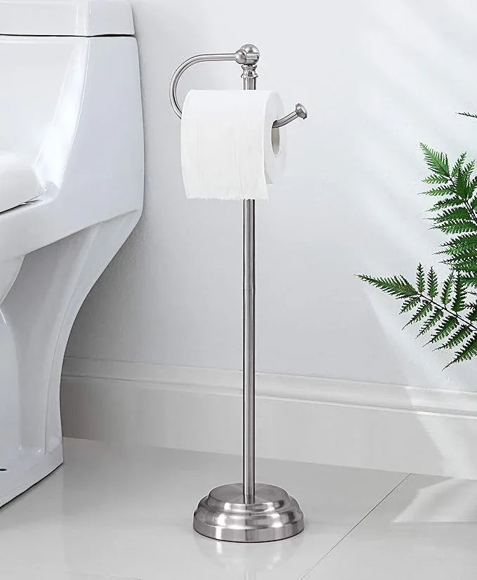 SunnyPoint Classic Bathroom Free Standing Toilet Tissue Paper Roll Holder Stand - ModernBath