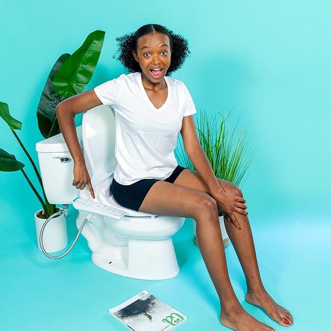 BidetMate 1000 Series Electric Bidet with Dryer, Heated Smart Toilet Seat with Heated Water, & Side Control Panel - Adjustable and Self-Cleaning Smart Home Device - Elongated - ModernBath