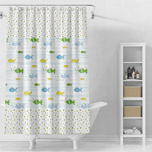 TIKABC Shower Curtain Liner, 4G PEVA Square Shower Liner, Plastic Waterproof Shower Curtains, 72x72 inch with Grommet Holes 3 Magnetic Weights - ModernBath
