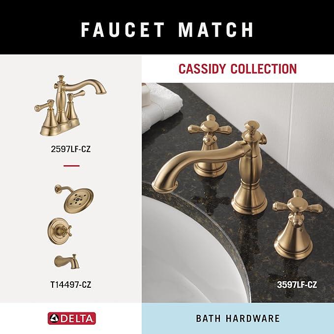 DELTA Cassidy Toilet Paper Holder, Champagne Bronze, Bathroom Accessories, 79750-CZ 3.63 x 8.38 x 3.63 Inches - ModernBath