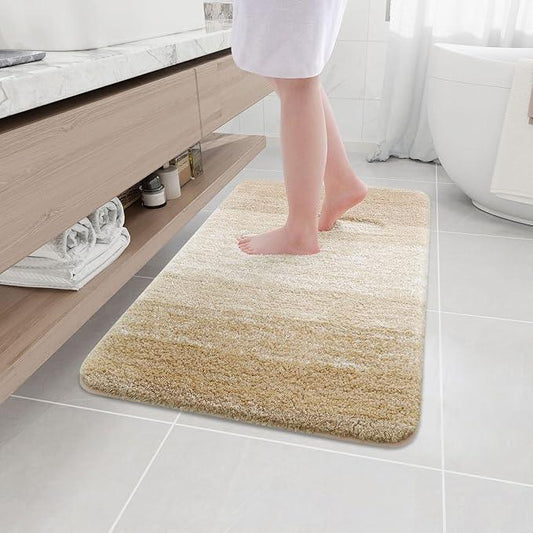 Arotive Microfiber Bathroom Rugs, Shaggy Soft and Absorbent Bath Rug, Non-Slip, Thick Plush Machine Washable Dry Bath Mats for Bathroom, Tub and Shower, 36x24, Camel, Rectangular - ModernBath