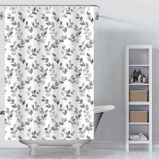 TIKABC Shower Curtain Liner, 4G PEVA Mimosa Shower Liner, Plastic Waterproof Shower Curtains, 72x72 inch with Grommet Holes 3 Magnetic Weights - ModernBath