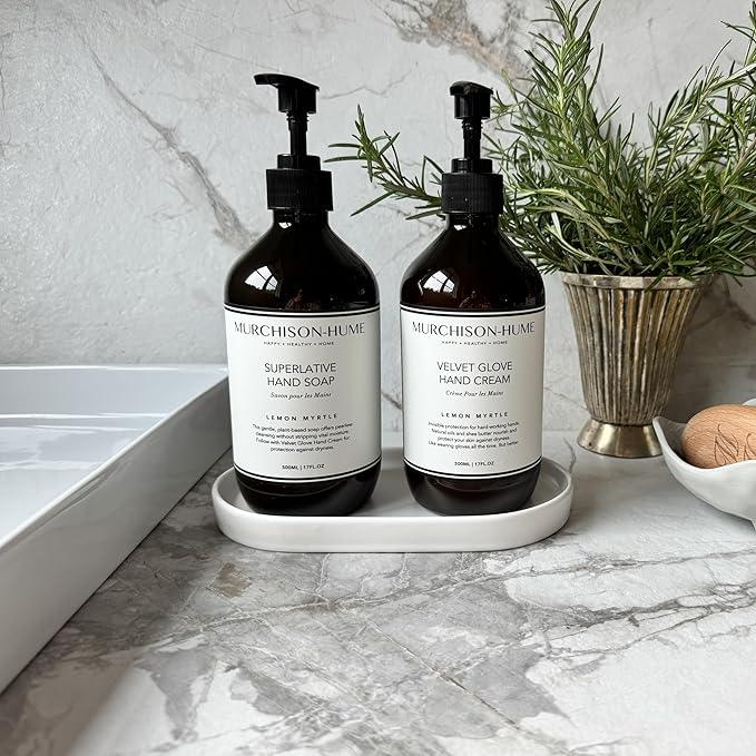 Murchison-Hume Luxury Vegan Hand Soap with Pump Dispenser, Moisturizing Hand Wash, SLS, Paraben & Cruelty-Free, 17oz (Lemon Myrtle) - ModernBath
