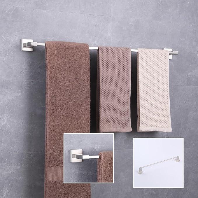 GERZWY 30 Inch Towel Bar Bathroom Wall Mounted Towel Rail, Stainless Steel Hand Towel Holder Brushed Finish JG1901A75-LS - ModernBath