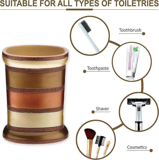 Zahari Home 4pc Contempo Stylish Bathroom Accessories Set Shower Soap Dispenser, Tumbler, Tooth Brush Holder and Soap Holder Luxury Contemporary Decor Unique Design Modern Bathroom Shower Set - ModernBath