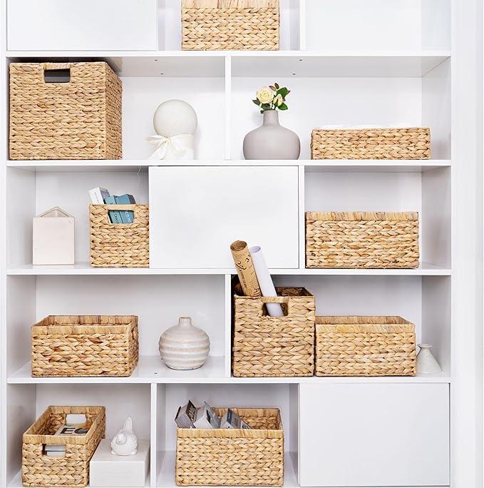 Set of 3 Wicker Toilet Paper Holders – Toilet Tank Basket, Back of Toilet Basket, Wicker Baskets for Storage and Decorative Bathroom Organization - ModernBath