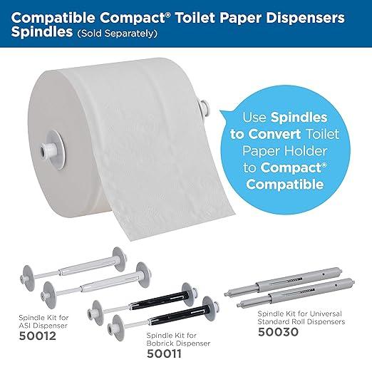 Georgia-Pacific Compact Coreless 2-Ply Recycled Toilet Paper by GP PRO (Georgia-Pacific), 19378, 1,500 Sheets Per Roll, 18 Rolls Per Case - ModernBath