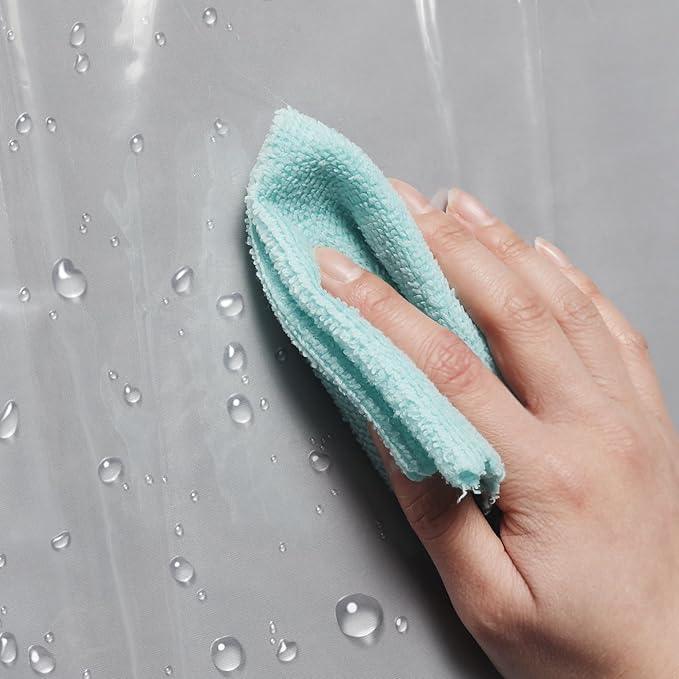 Barossa Design Extra Heavy Duty Shower Curtain Liner Thick - Soft Plastic Shower Liner Waterproof with Grommets & 3 Magnets, Clear, 72"x72" - ModernBath