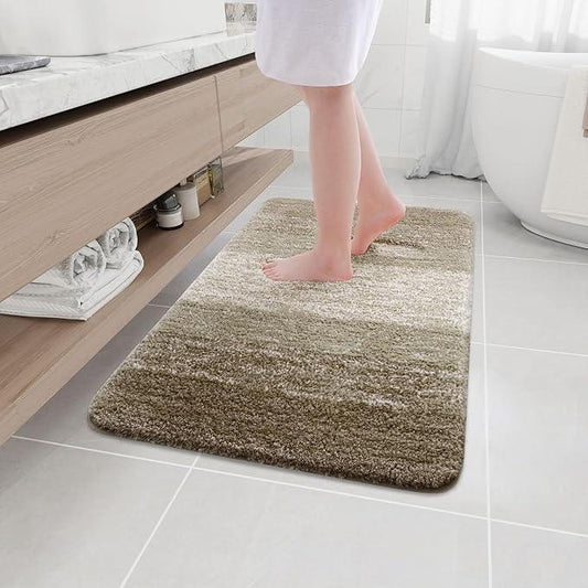 Arotive Microfiber Bathroom Rugs, Shaggy Soft and Absorbent Bath Rug, Non-Slip, Thick Plush Machine Washable Dry Bath Mats for Bathroom, Tub and Shower, 36x24, Coffee, Rectangular - ModernBath