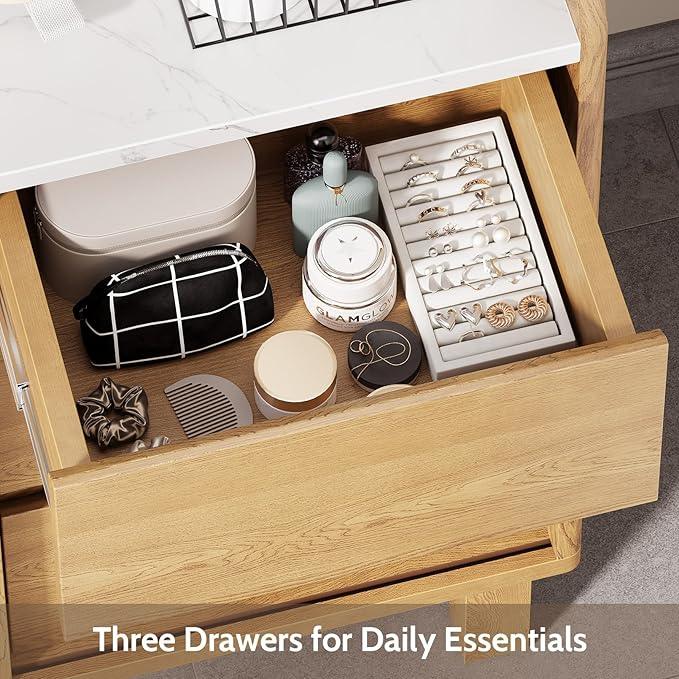 Bathroom Storage Cabinet, Small Storage Cabinets with Doors and Shelves, Coffee Bar Cabinet Buffet Sideboard Cabinet for Dining Room, Living Room, Entryway, Wood - ModernBath
