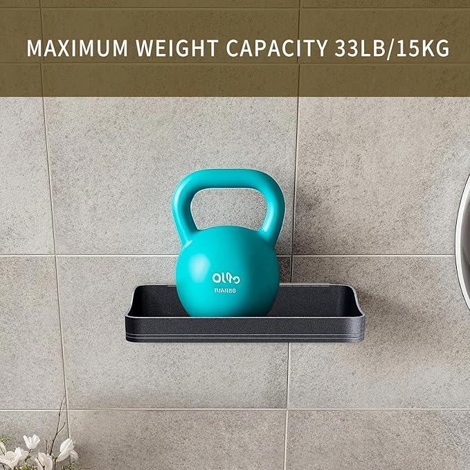 Luxury Shower Caddy, Rustproof Metal Large Capacity Bathroom Shelves for Storage, Adhesive or Drill Mounting for Kitchen Holder & Organizer (1 Pack) - ModernBath