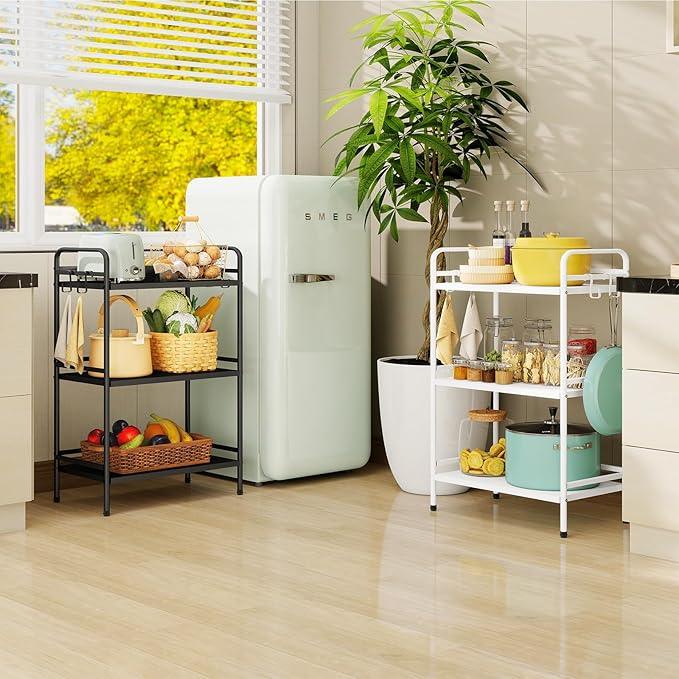 HDANI Storage Shelves, 3-Tier Metal Storage Rack with Shelf,Shelf Organizer,Garage Standing Shelving Unit for Laundry,Bathroom,Kitchen,Pantry, Closet,23.6''W X 13.8''D X 36.2 H'',Black - ModernBath
