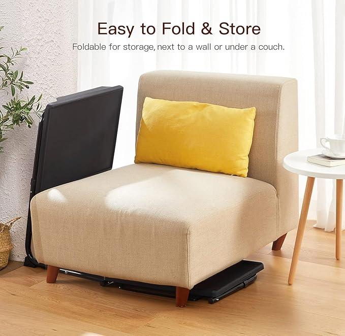 HUANUO Adjustable TV Tray Table - TV Dinner Tray on Bed & Sofa, Comfortable Folding Table with 6 Height & 3 Tilt Angle Adjustments (Black) - ModernBath