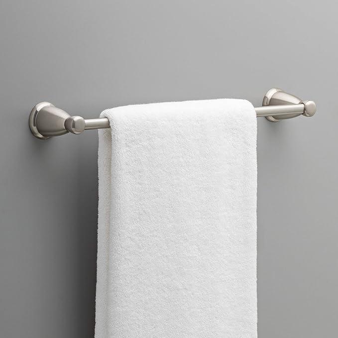 Franklin Brass Kinla 5-Piece Bathroom Set Satin Nickel 18" and 24" Towel Bar Racks, Toilet Paper Holder, Ring, Hook KIN5PC-SN - ModernBath