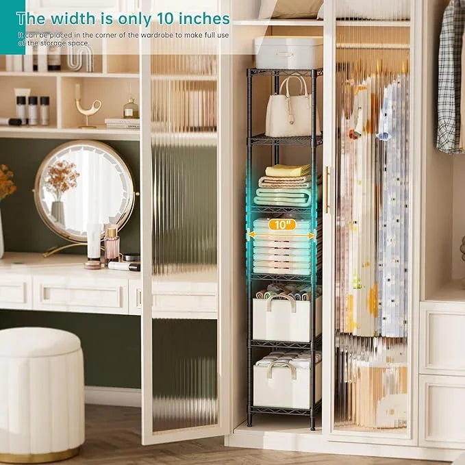 SINGAYE Shelf Closet Wire Shelving：Adjustable Metal Unit for Laundry Room Organization Bathroom Kitchen Home Storage Small Pantry Rack Shelves - ModernBath