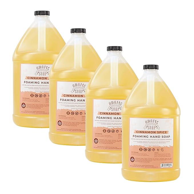 Adams Handmade Soap Liquid Foaming Soap 1 Gal - Cinnamon Spice (Pack of 4) - ModernBath
