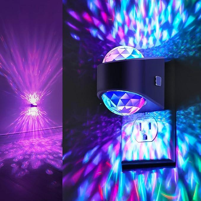 Night Lights Plug into Wall, Star Projector for Bedroom [2 Pack] Night Light Projector for Kids, 9-Color RGB Galaxy Nightlight with Dusk to Dawn Sensor for Bathroom, Home Gaming Room Decor Gifts - ModernBath