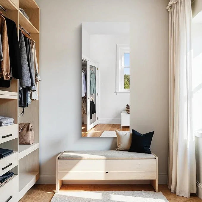KOCUUY Frameless Mirror, 20"x48" Bathroom Mirror for Over Sink, Upgraded Shatterproof, Large Rectangle Unframed Mirror for Wall, Bathroom, Bedroom, Living Room, Entryway, Hang Horizontal/Vertical - ModernBath