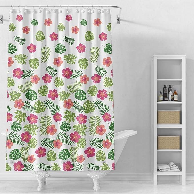 TIKABC Shower Curtain Liner, 4G PEVA Shower Liner, Plastic Waterproof Shower Curtains, 72x72 inch with Grommet Holes 3 Magnetic Weights - ModernBath