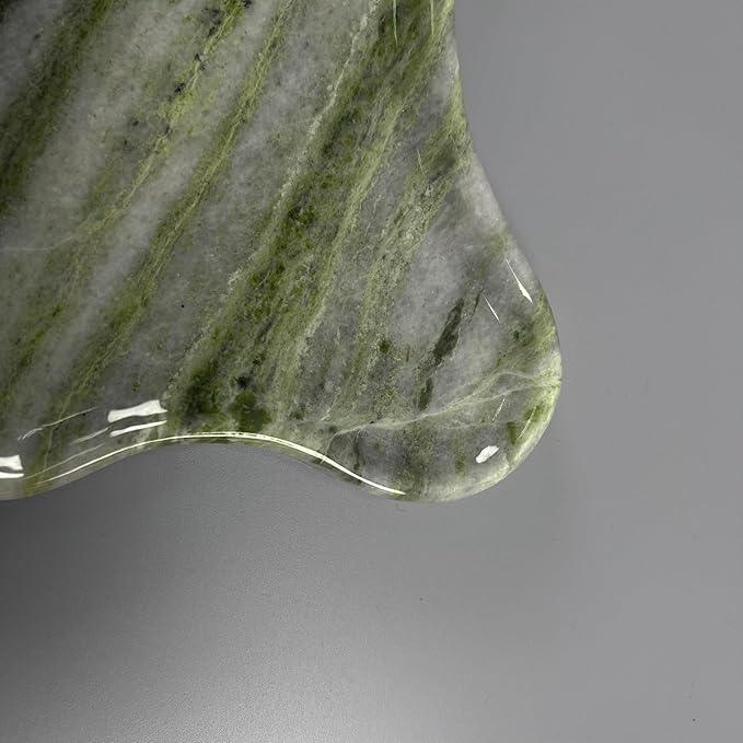 Natural Marble Decorative Tray, Cloud Shape, Modern Style, Polished Finish, Bathroom Kitchen Counter Vanity Organizer (Green-Marble-Diagonal) - ModernBath