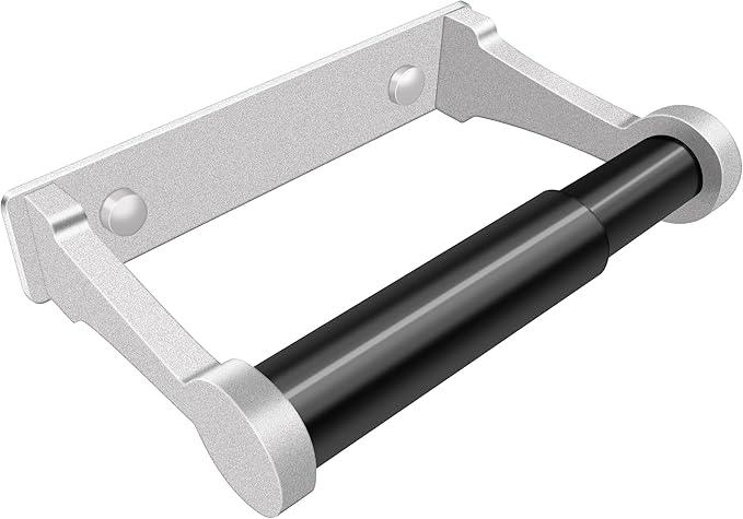 D&Joy Bathroom Toilet Paper Holder, Matte Silver Wall Mount Toilet Paper Roll Holder with Spring Loaded Roller, Aluminum Self-Adhesive Toilet Tissue Holder 5-inch TP Holder for Bathroom Kitchen - ModernBath